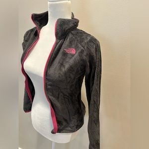 North Face light fuzzy girls coat